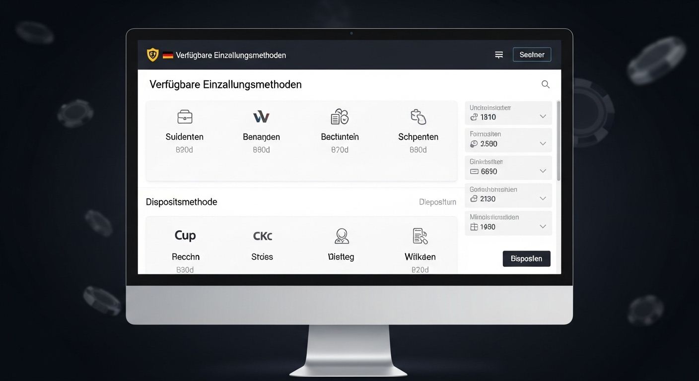 Verfügbare Einzahlungsmethoden deposit methods